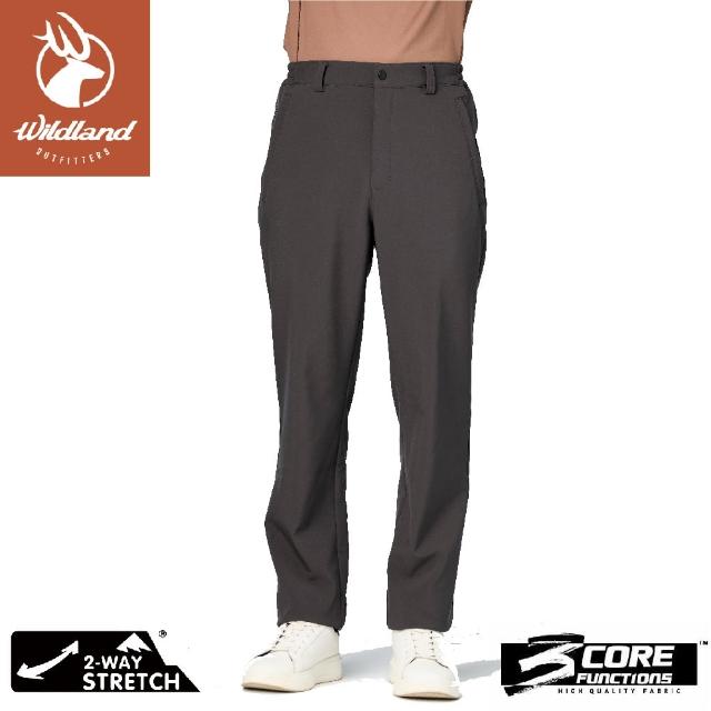 【Wildland 荒野】男 SOFTSHELL防潑保暖長褲《石墨灰》W2318/機能褲/運動褲/休閒褲(悠遊山水+)