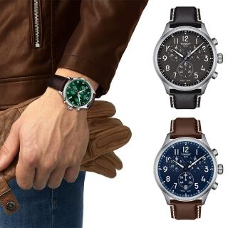【TISSOT 天梭】官方授權 Chrono XL韻馳系列經典計時腕錶 手錶(T1166171609200/45mm)