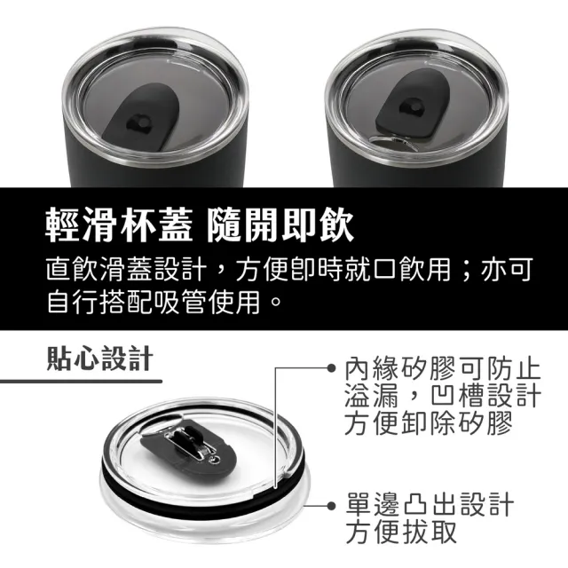 【S’well】美國 Tumbler不鏽鋼滑蓋保溫杯 曜石黑530ml / swell 保溫杯 保冰杯 推蓋直飲杯