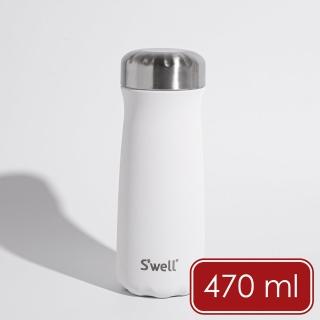 【S’well】Traveler不鏽鋼保溫瓶 雲朵白470ml / 保溫杯 保冷保冰杯 水壺 環保杯 便攜杯 咖啡杯 隨行杯