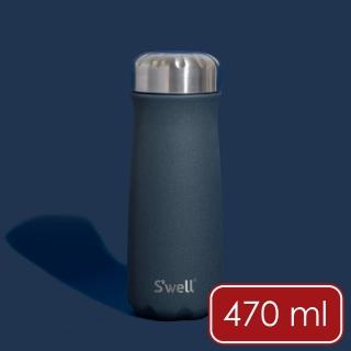 【S’well】Traveler不鏽鋼保溫瓶 海軍藍470ml / 保溫杯 保冷保冰杯 水壺 環保杯 便攜杯 咖啡杯 隨行杯