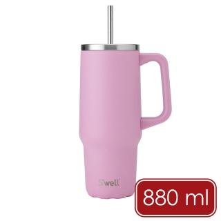 【S’well】Tumbler不鏽鋼吸管保溫隨行杯 泡泡糖粉880ml / 冰壩杯 冰霸杯 保冷保冰杯 環保杯 保溫瓶