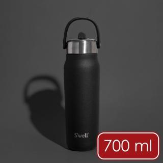 【S’well】Explorer不鏽鋼吸管保溫瓶 曜石黑700ml / 保溫杯 保冷保冰杯 運動水壺 手搖飲 環保杯 隨行杯