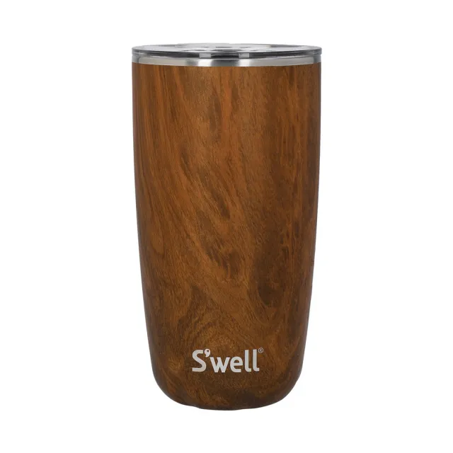 【S’well】美國 Tumbler不鏽鋼滑蓋保溫杯 金柚木紋530ml / swell 保溫杯 保冰杯 推蓋直飲杯