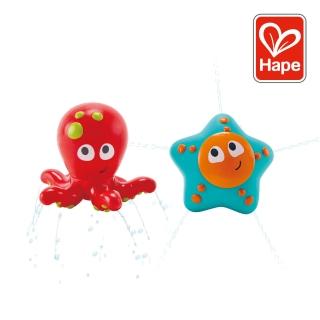 【德國Hape】吸吸樂戲水玩偶組-章魚和海星(釣魚遊戲/組合玩具)