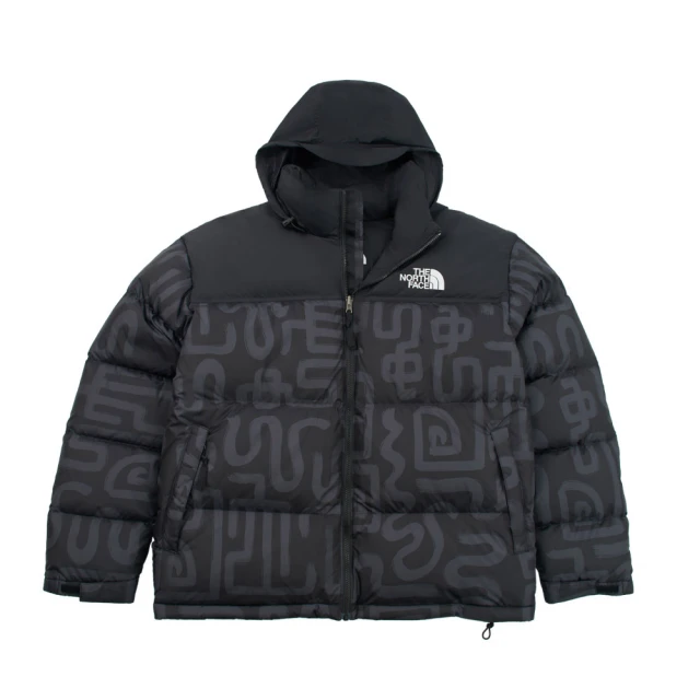 The North Face 北臉 外套 男款 運動連帽外套 防潑水 保暖 羽絨外套 M 1996 RETRO 黑灰 NF0A3C8D8R0