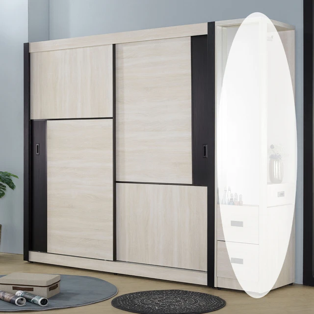 MUNA 家居 洛蒂5.5X7.8尺推門衣櫃/870+871