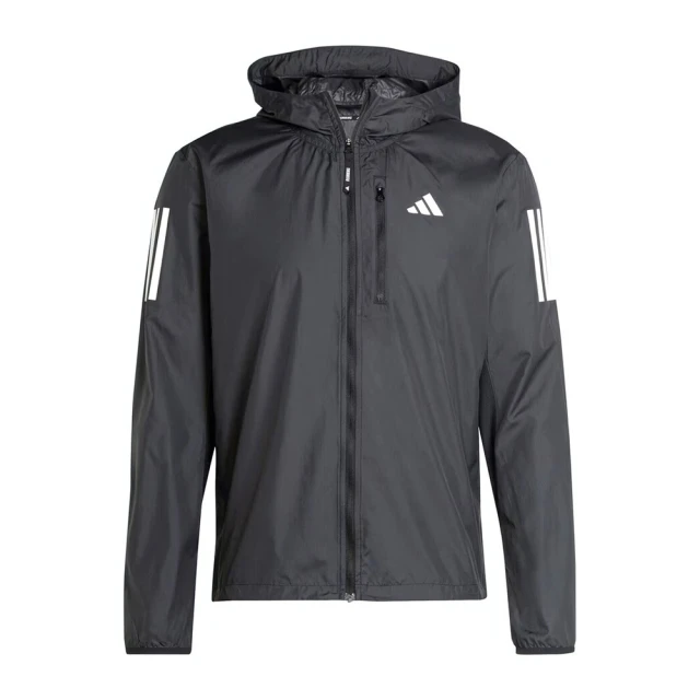 adidas 愛迪達 OTR B JKT 男 連帽外套 運動外套 慢跑 路跑 訓練 反光 愛迪達 黑(IN1483)