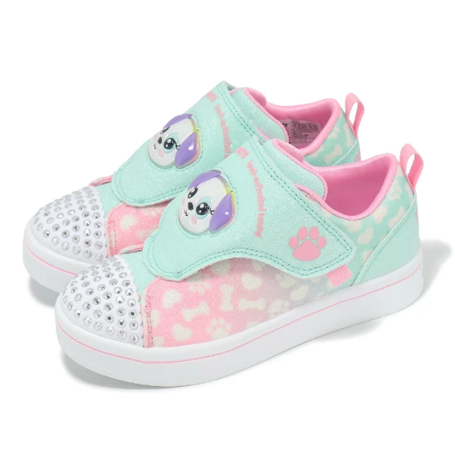 SKECHERS 燈鞋 S Lights-TWI-Lites-Twinkle Pets 小童 小狗 閃燈 發光 童鞋(314127-NMTMT)