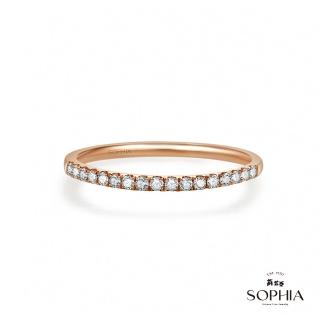 【SOPHIA 蘇菲亞珠寶】14K玫瑰金 無時無刻 鑽石戒指