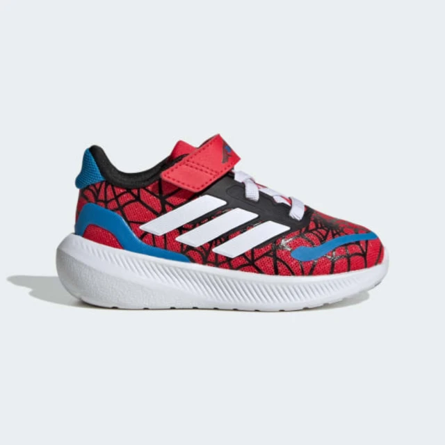 adidas 愛迪達 運動鞋 童鞋 小童 兒童 魔鬼氈 蜘蛛人 RUNFALCON SPIDER-MAN EL I 紅黑 IH8758