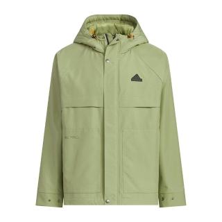 【adidas 愛迪達】TH Warm JKT 男 立領外套 運動外套 休閒穿搭 防潑水 保暖 防風 綠(JI6842)