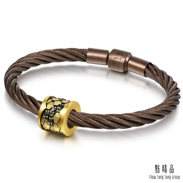 【點睛品】Charme XL 黑曜魅影 黃金黑鑽石串珠