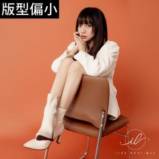 【Ann’S】ANNSTAR 張琳Ilsa聯名-絕世網紅全真牛皮素面尖頭短靴7cm(白)