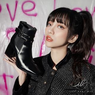 【Ann’S】ANNSTAR 張琳Ilsa聯名-微潮跩甜鉚釘切爾西短靴7cm(黑)