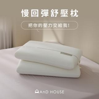 【AnD HOUSE 安庭家居】慢回彈舒壓枕一入(記憶枕/支撐性佳/親膚表布)