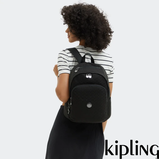 KIPLING官方旗艦館 『千層包』深黑提花大容量側背千層包