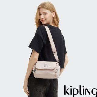 【KIPLING官方旗艦館】粉提花側肩多袋隨身包-DANITA