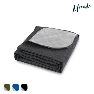 【LIFECODE】搖粒絨加厚防寒毯/露營毯/野餐墊-3色可選
