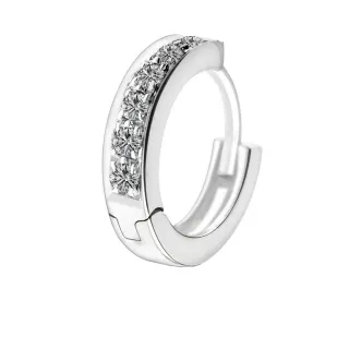 【Just Diamond】鎮金店 18K金 澈亮 鑽石單耳耳環