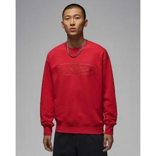 【NIKE 耐吉】喬丹 圓領套頭衫 大學T 男款 AS M J ESS Y2K GFX CREW LB 紅色(HV9284636)