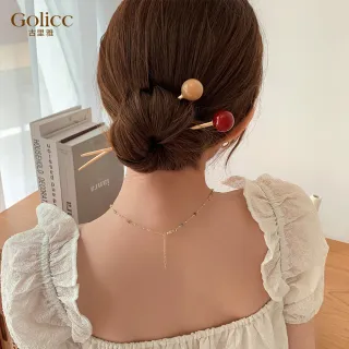 【Gulicc 古莉可】髮釵 簡約 時尚小圓球 髮簪(7夕情人節 生日 耶誕 髮飾 頭飾  髮簪 中國風 古典)