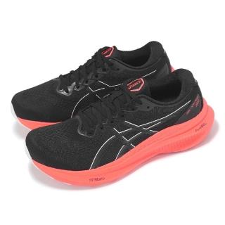 【asics 亞瑟士】慢跑鞋 GEL-Kayano 30 男鞋 黑 紅 支撐 厚底 緩衝 運動鞋 亞瑟士(1011B548006)