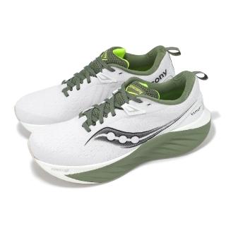 【SAUCONY 索康尼】慢跑鞋 Triumph 22 男鞋 白 綠 厚底 緩衝 輕量 運動鞋 索康尼(S20964136)