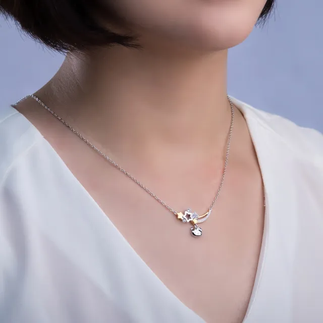 【Just Diamond】鎮金店 18K金 Hello Kitty 閃耀星空 鑽石項鍊