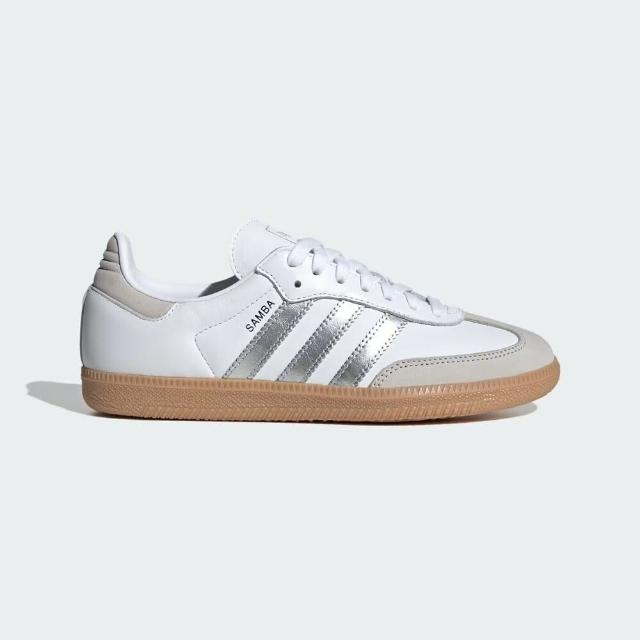 【adidas 愛迪達】Samba OG W 男女 休閒鞋 德訓鞋 運動 經典 復古 百搭 白銀(JI2725)