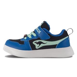 【KangaROOS】美國袋鼠鞋 童鞋 GLIDE輕量休閒童鞋/運動/穿搭/生活 藍黑(KK32336)
