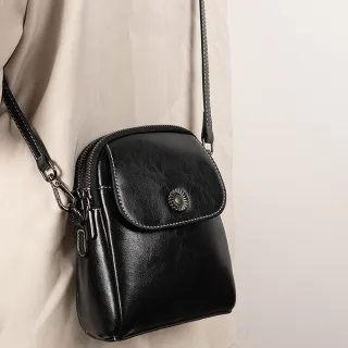 【MoonDy】馬鞍斜背包 真皮包包 斜背小包 實用禮物 女包 牛皮包包 手機包 生日禮物 包包女 斜背