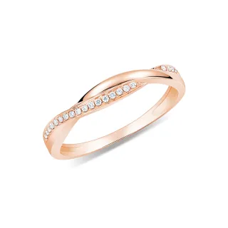 【Just Diamond】鎮金店 愛•永恆 18K玫瑰金鑽石戒指