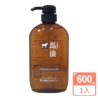 【KUM 熊野】日本 無矽靈馬油洗髮精 600ml(平輸商品)