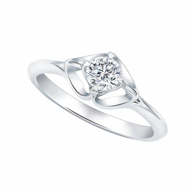 【Just Diamond】鎮金店 18K金 GIA Signature 印記-歡沁 鑽石戒指