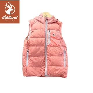 【Wildland 荒野】童 700FP雙面穿暖暖羽絨背心《雲朵粉》K2173/保暖背心/機能背心(悠遊山水+)