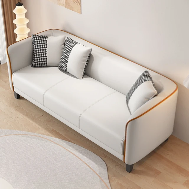 業龍家具 北歐簡約布藝沙發貓抓皮單人75公分/預計10-15個工作日左右送達(實木框架/塑鋼高腳/久坐不塌)