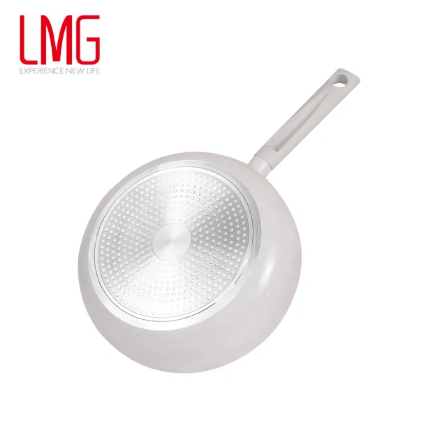 【LMG】ALBEE聯名｜奶茶不沾炒鍋附蓋28cm-IH爐可用鍋(不沾鍋 適用各種爐具)