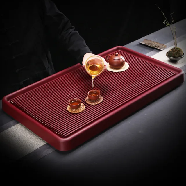 【PUSH!】品茗喝茶具 電木茶盤 可養盤的高端茶具 不開裂 不腐爛 不傷壺 電木茶臺 茶盤(茶盤 電木茶盤 T17)