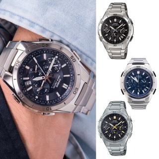【CASIO 卡西歐】日本限定 多功能太陽能電波指標錶(三款任選)