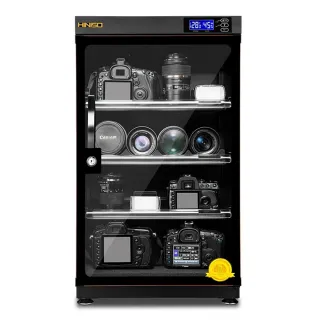 【凱勒】125L電子防潮箱 相機乾燥箱 攝影設備防潮櫃 單眼相機除濕箱 茶葉儲存櫃(內置LED燈 配套密碼箱鎖)