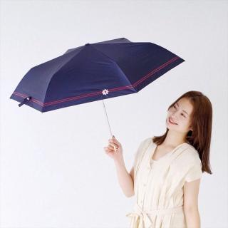 【nifty colors】日本 小雛菊刺繡玻璃纖維折疊傘 玻璃纖維折疊傘 晴雨兩用傘 勾勾傘(三色任選)