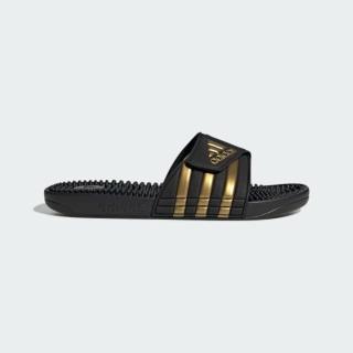【adidas 愛迪達】拖鞋 男鞋 女鞋 運動 ADISSAGE 黑金 EG6517