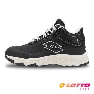 【LOTTO】女 CT 400 防水高筒戶外健行鞋(黑/白-LT4AWO5811)