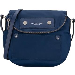 【MARC JACOBS 馬克賈伯】藍色尼龍布小款斜揹包