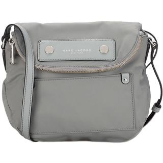 【MARC JACOBS 馬克賈伯】灰色尼龍布小款斜揹包