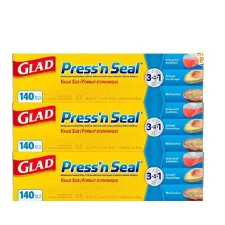 【Star 星】Glad Press’n Seal 強力保鮮膜 3入(每捲30公分x43.4公尺x3入)