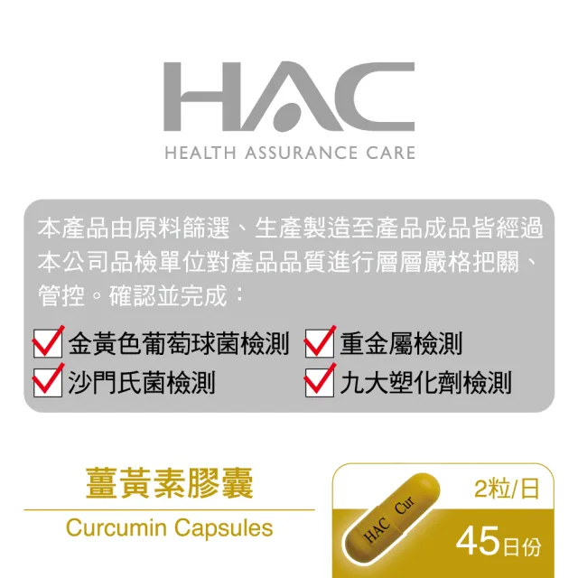 【永信HAC】薑黃素膠囊(90粒 / 熬夜 / 應酬 / 新陳代謝 /95%專利薑黃)