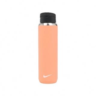 【NIKE 耐吉】水壺 Recharge Stainless 珊瑚橘 不鏽鋼 吸管 保冷 防刮 運動 水瓶(N100163283-224)