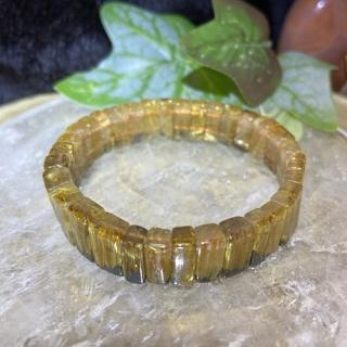 【Cozy 世界水晶原礦與茶】礦鈦金手排 手圍16mm+ 14-5(具有非凡的能量)